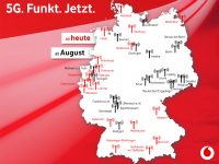 Die 5G-Standorte von Vodafone zum Netzstart im Sommer 2019