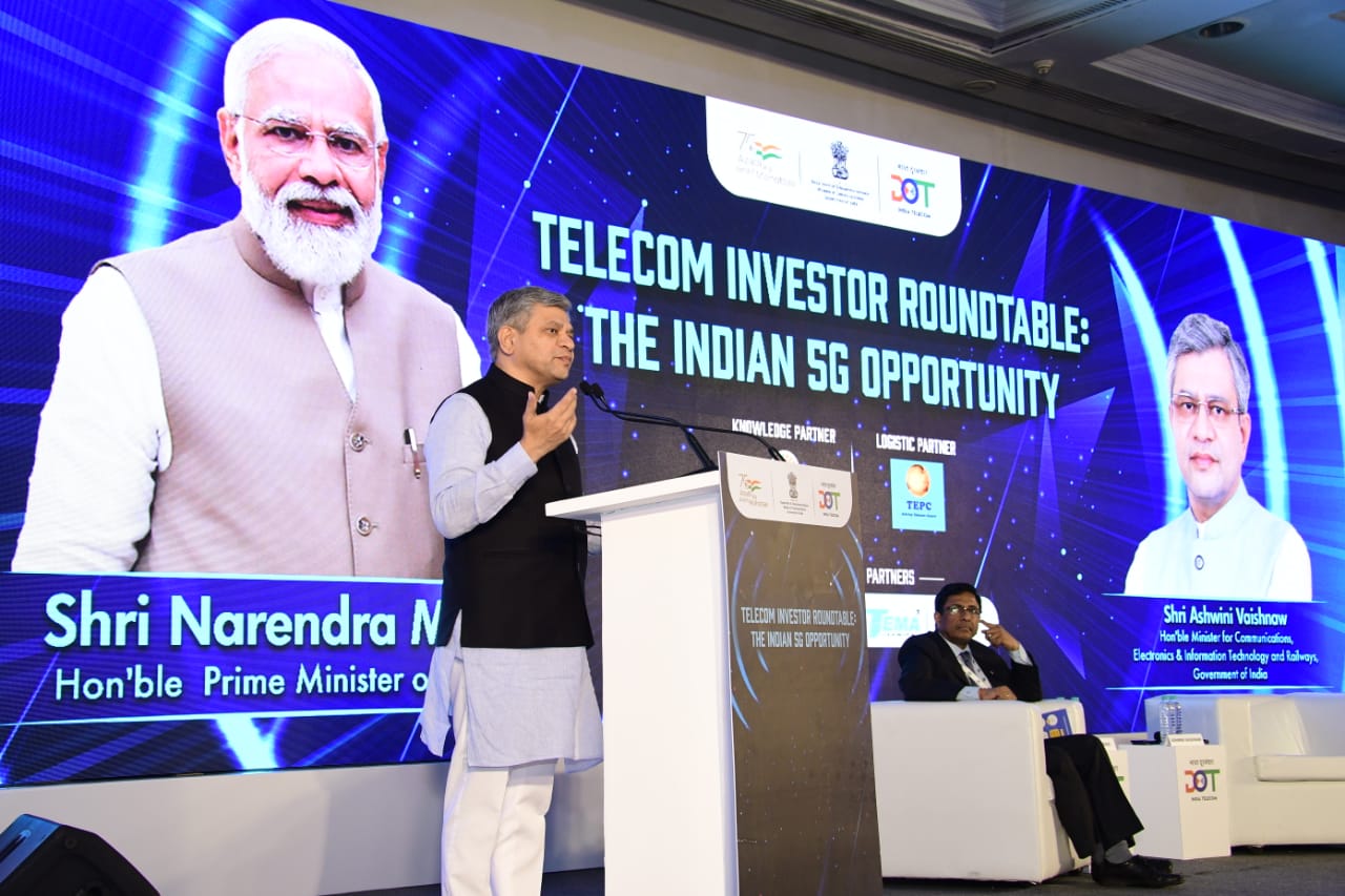 Union Communications Minister Shri Ashwini Vaishnaw attends the Valedictory session of Telecom Investors’ Roundtable focusing on Investment Opportunity in 5G operations and Telecom Reforms