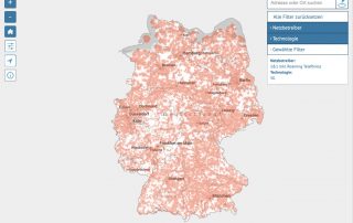 Die Bundesnetzagentur veröffentlich Kartenmaterial zur Versorgung mit 5G-Mobilfunk in Deutschland. (Bild: Screenshot gigabitgrundbuch.bund.de)